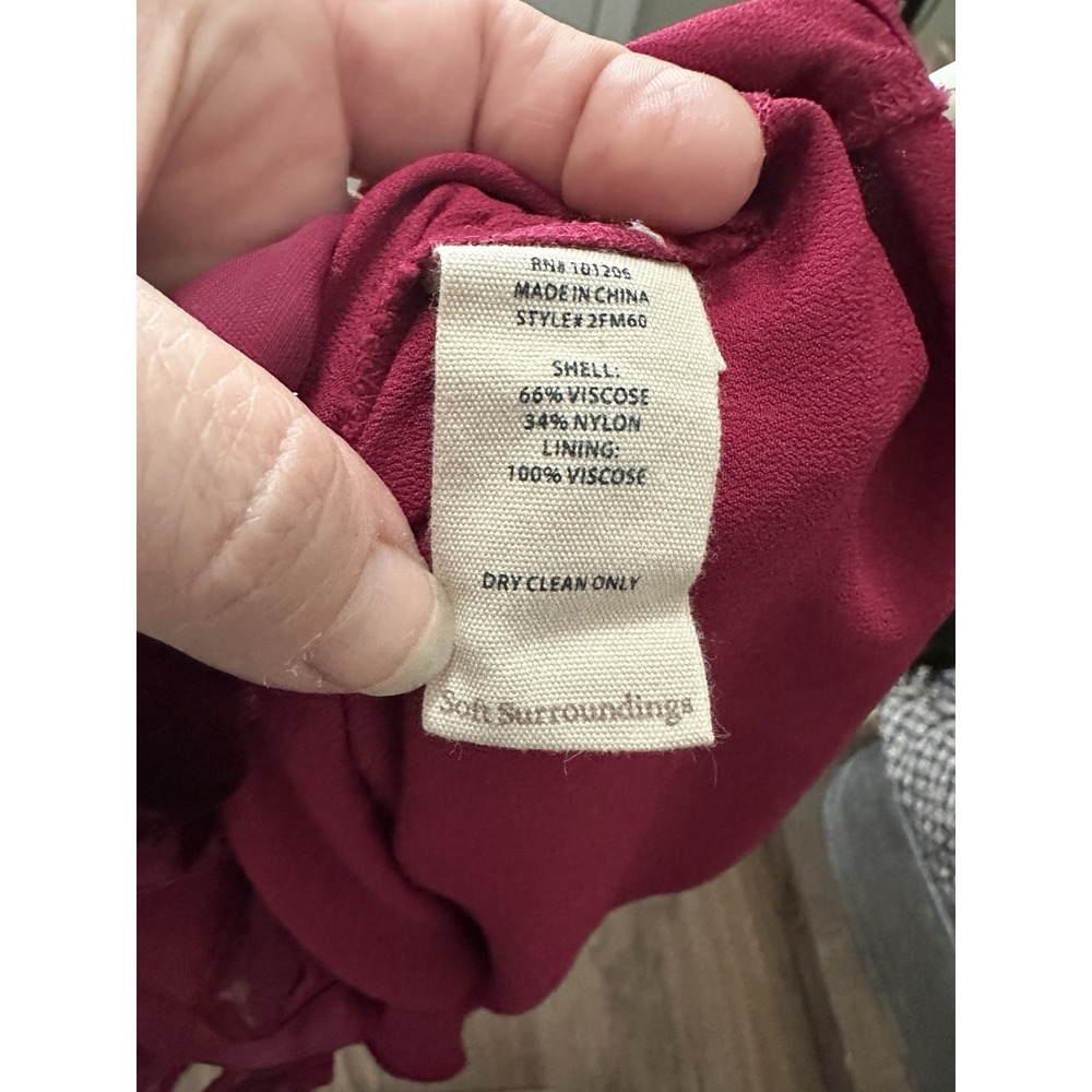 Elegant Burgundy Velvet Women's Top - Picture 5 of 7